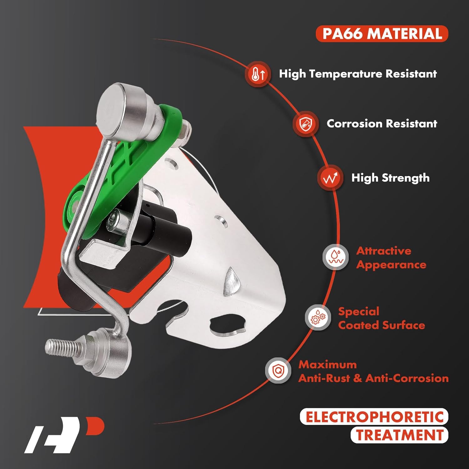 A-Premium Ride Height Level Sensor Compatible with Audi R8 2008-2015, Front Right Passenger Side