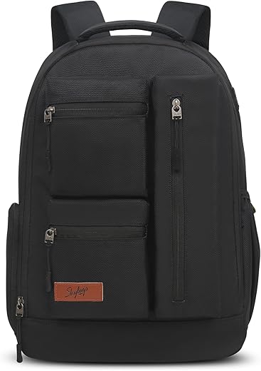 Skybags 25L Nexus 6 Compartment Laptop Backpack (E) Black