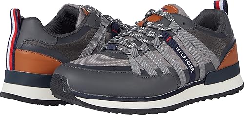 Miniatura 4 de Tommy Hilfiger Tenis Antrow para hombre Azul oscuro, Gris oscuro, Gris claro/azul