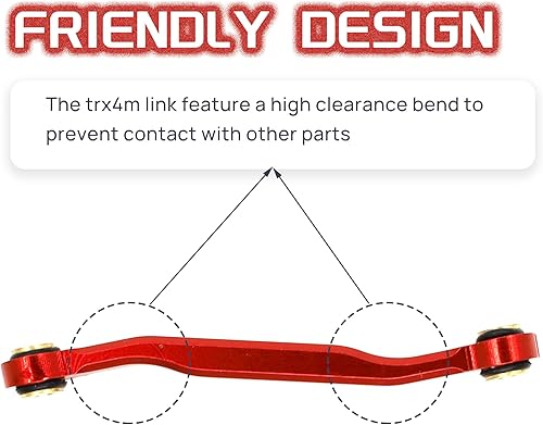 Miniatura 4 de Enlaces de chasis de alta liquidación Enlaces de suspensión Enlaces de aluminio CNC Set para TRX4M 118 piezas de actualización (rojo)