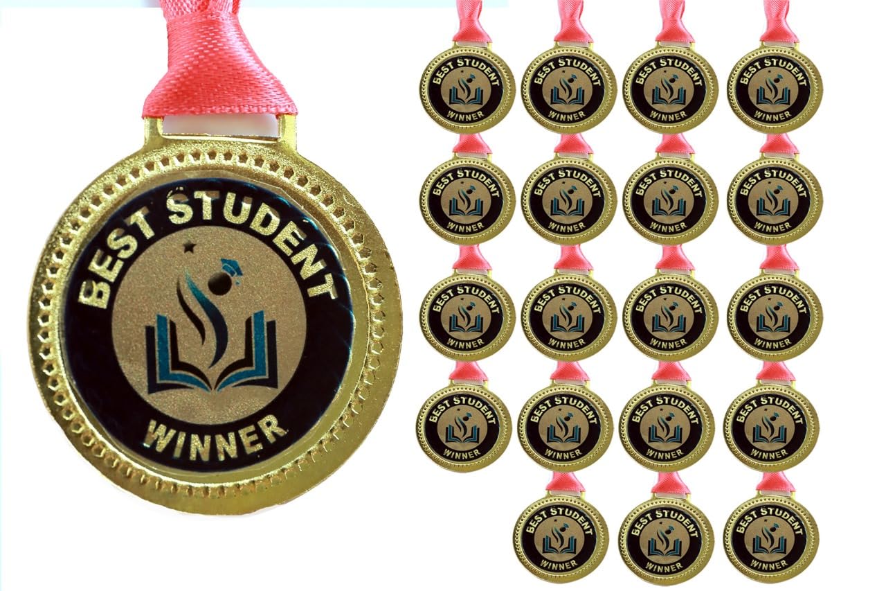 Medal | Gold Medal | Sports Medal | Winner Medal | Champion Medal |Medals Combo | Medal Best Student | Medal Pack of (20)-image-20