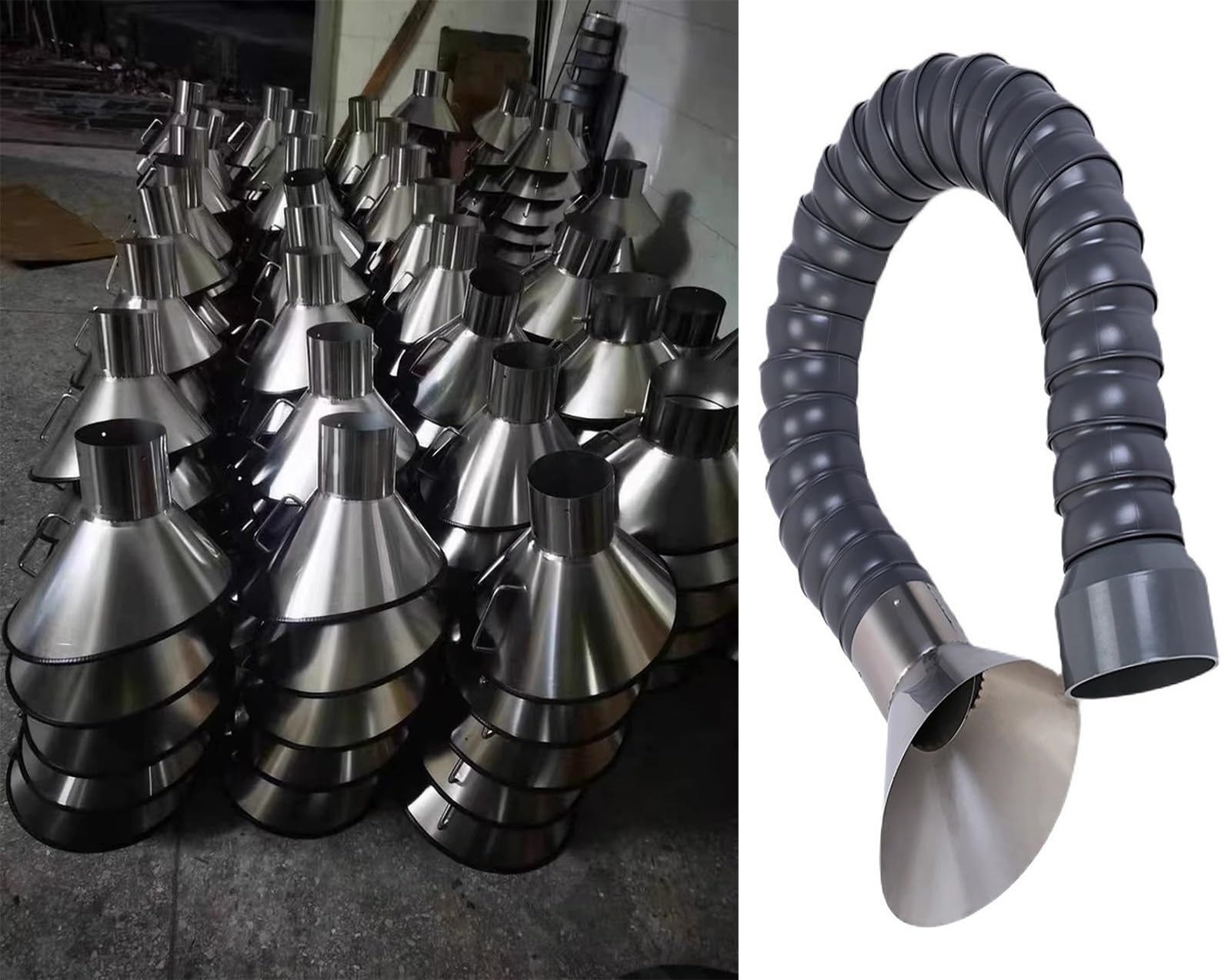 Flexible Schwingpositionierung Abzug K mit Haube, biegbares Formhalterohr für Schleifwerkstätten, Labor und industrielle Staubsammlung