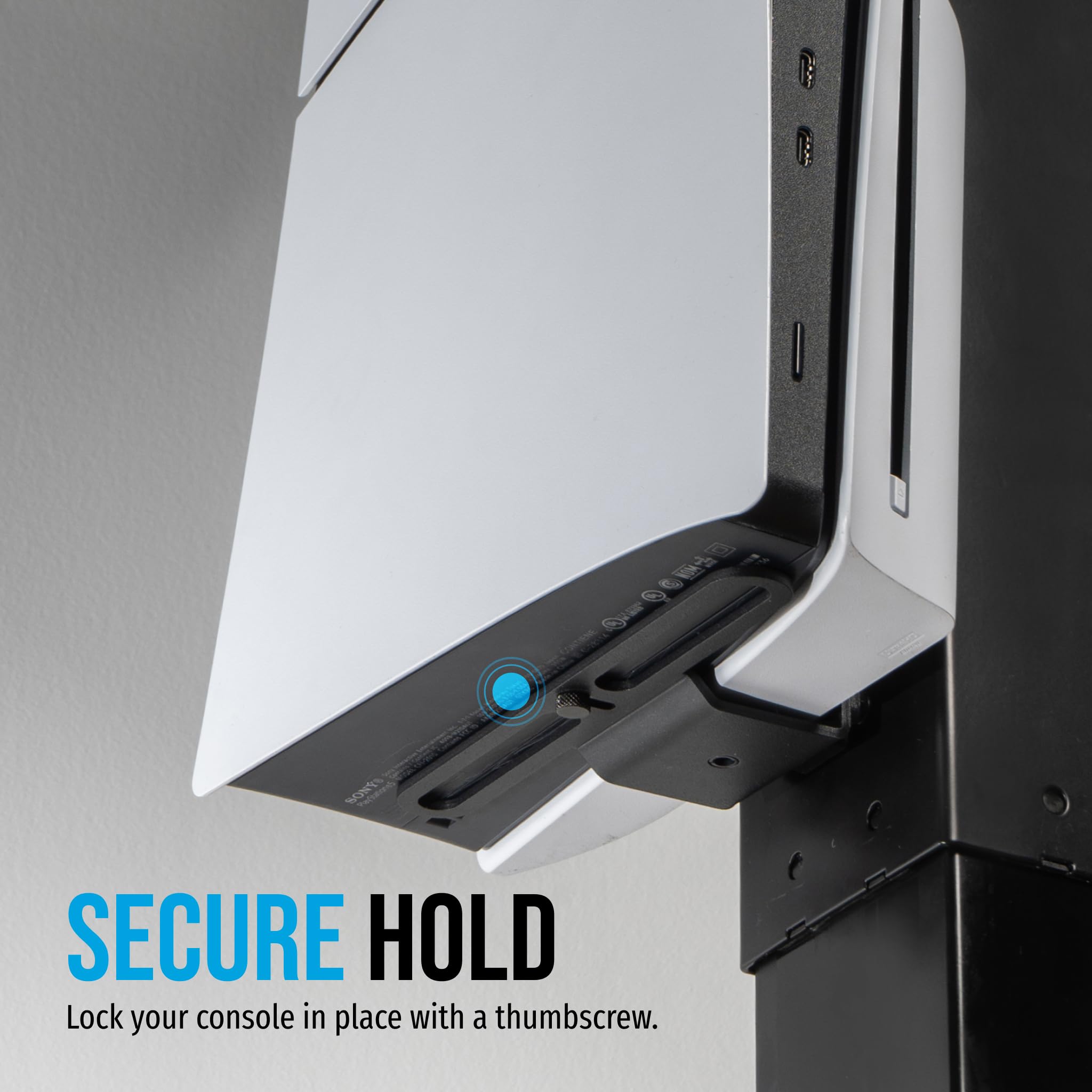 Glistco Supporto verticale invisibile per PS5, PS5 Slim e PS5 Pro – Supporto da tavolo per risparmiare spazio – Supporto verticale da scrivania per un posizionamento sicuro e stabile della console