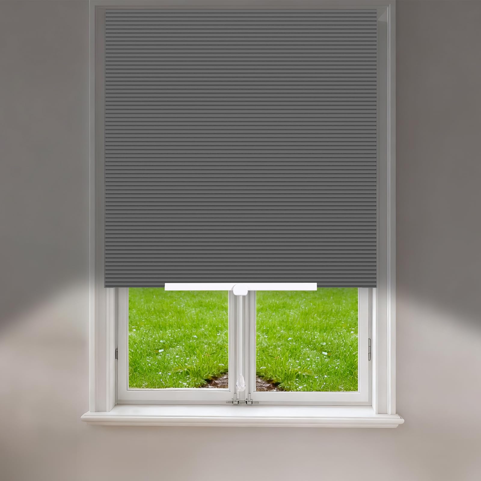 No Drill Blinds Blackout Blinds Stick On No Screw Adjustable Easy Fit Pleated Temporary Blinds For Bathroom Kitchen Bedroom Windows Doors