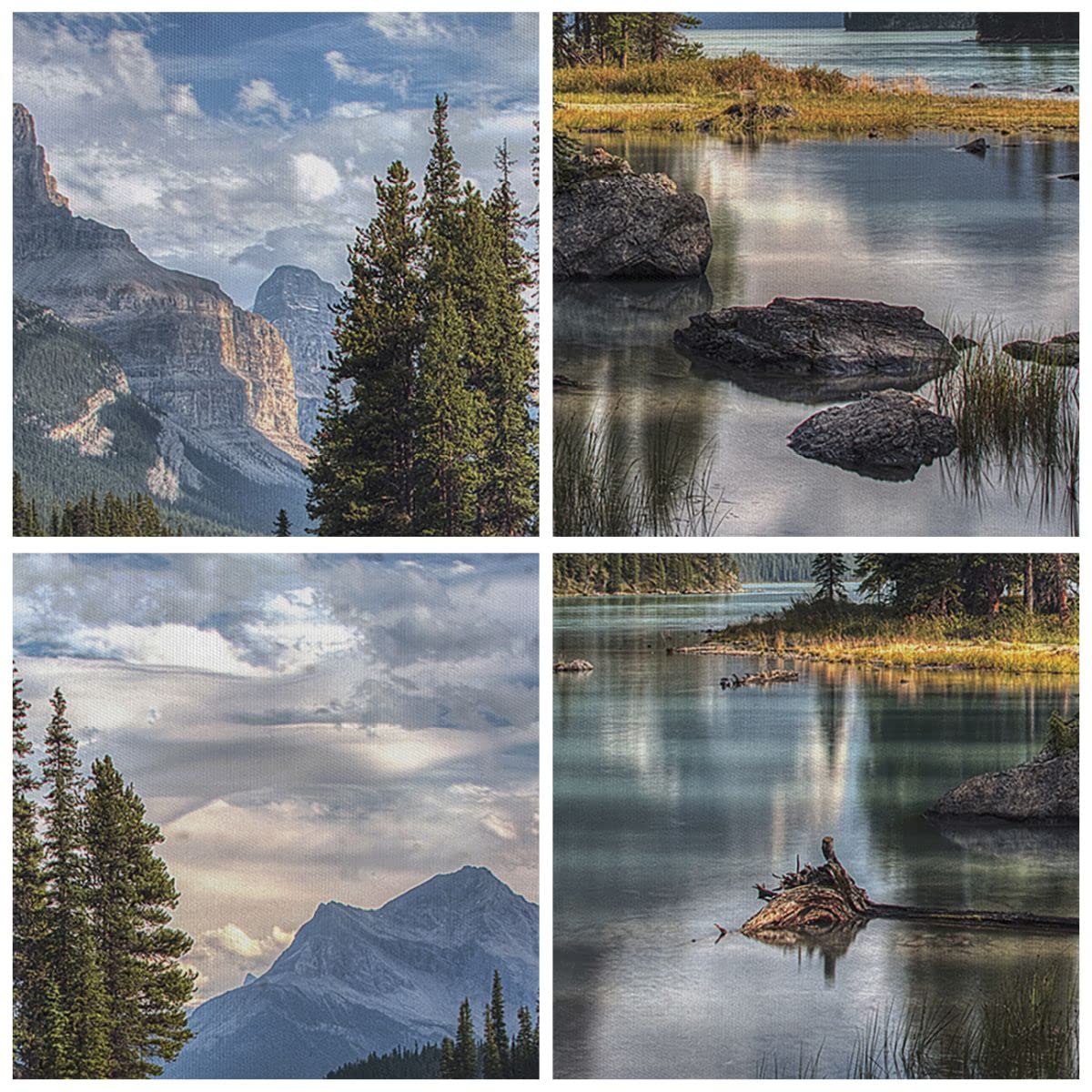 ARTTOR Bilder auf Leinwand 125x70cm Wandbild Landschaften Natur - 4133 | See Landschaft Mehrteilige Klein Wanddekoration Wohnzimmer Schlafzimmer Wanddeko Wand Kunstdruck Wandkunst Wall Decor ARTTOR