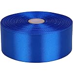 Baocuan 1-1/2 inch Royal Blue Satin Ribbon 50 Yards Solid Fabric Ribbons Roll for Wedding Invitations, Bridal Bouquets, Sewing, Party Decorations, Gift Wrapping and More