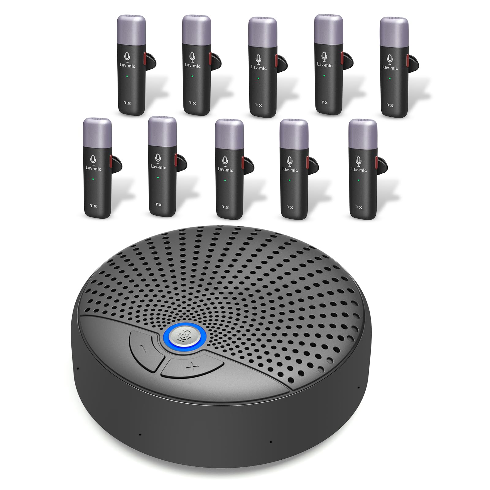 BALILA CM100 会議用スピーカーフォン Skype、Zoom、Teamsなどの通話アプリに対応 AIマイク10個搭載 360˚全方向集音 エコー・ノイズキャンセル機能 連結可能 最大1人まで対応 USB-C接続 双方向通話 オンライン会議・テレワーク・在宅勤務にも対応