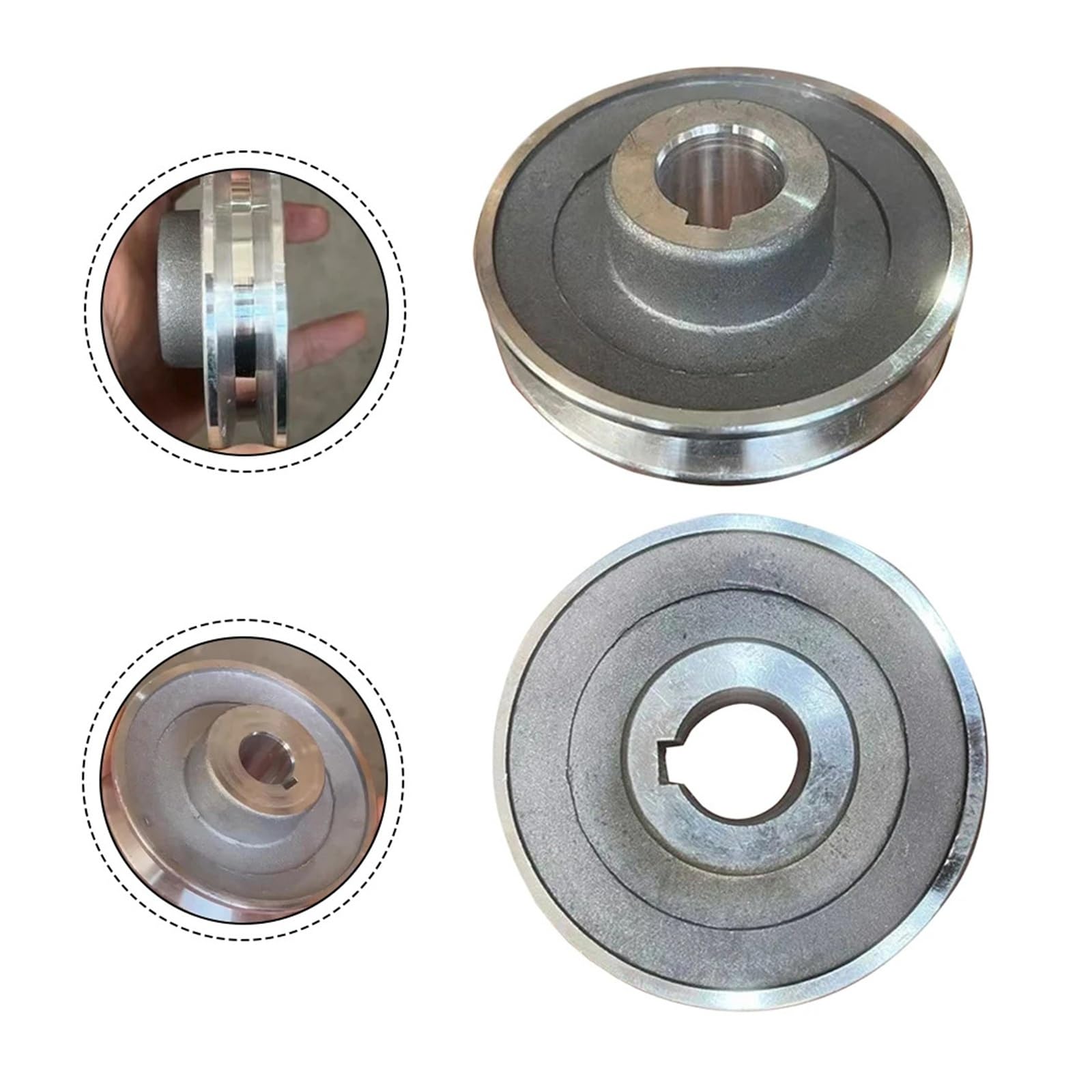 1 Stück Einzelrillen-Riemenscheibe Typ A for Luftkompressor – 19/24 mm Motor-Elektrowerkzeug-Zubehör(97x19)