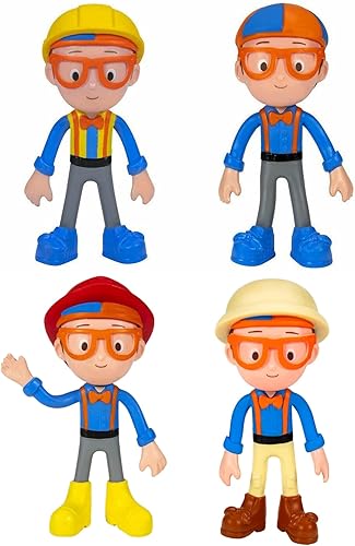 Miniatura 2 de Blippi Bendables - Juego de figuras de 5 pulgadas (5.1 in), las 4 figuras flexibles