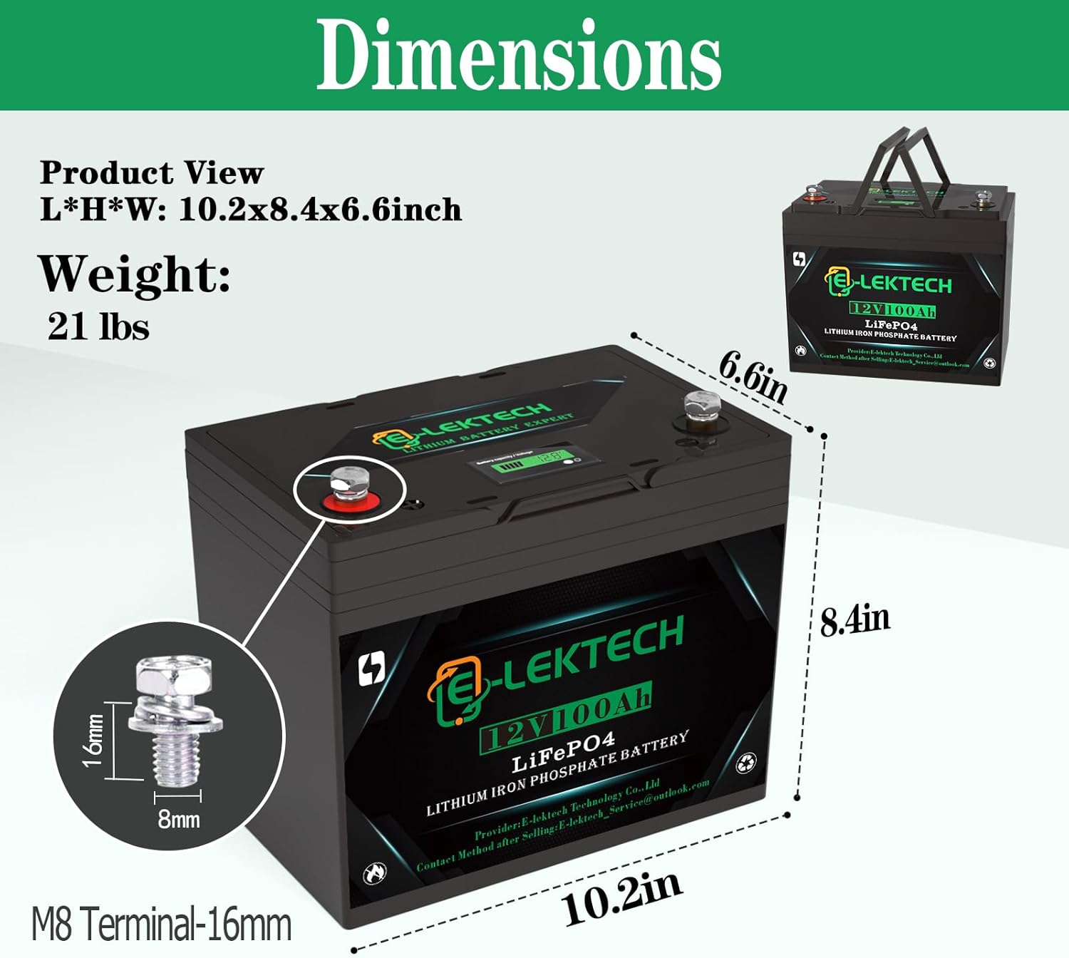 12V 100Ah LiFePO4 Battery Built-in 100A BMS, Up to 10000 Deep Cycle, Group 24 Trolling Motor Lithium Battery, Perfect for RV, Solar, Marine, Camping, Home Energy Storage