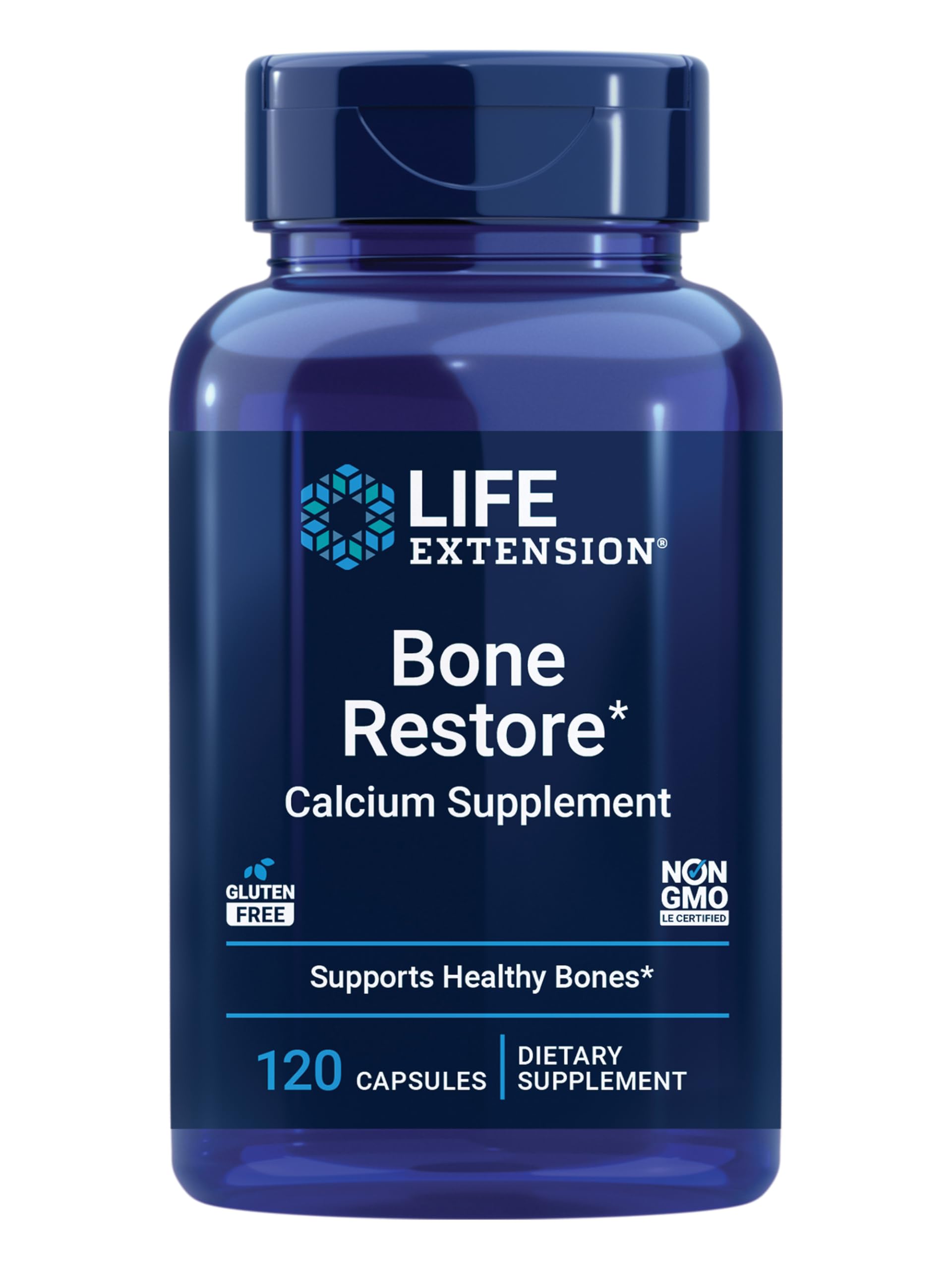 Bone Restore Calcium Supplement, Vitamin D3, Magnesium, Boron, zinc, Manganese, Silicon, Helps Maintain Healthy Bone Density, Gluten-Free, Non-GMO, 120 Capsules