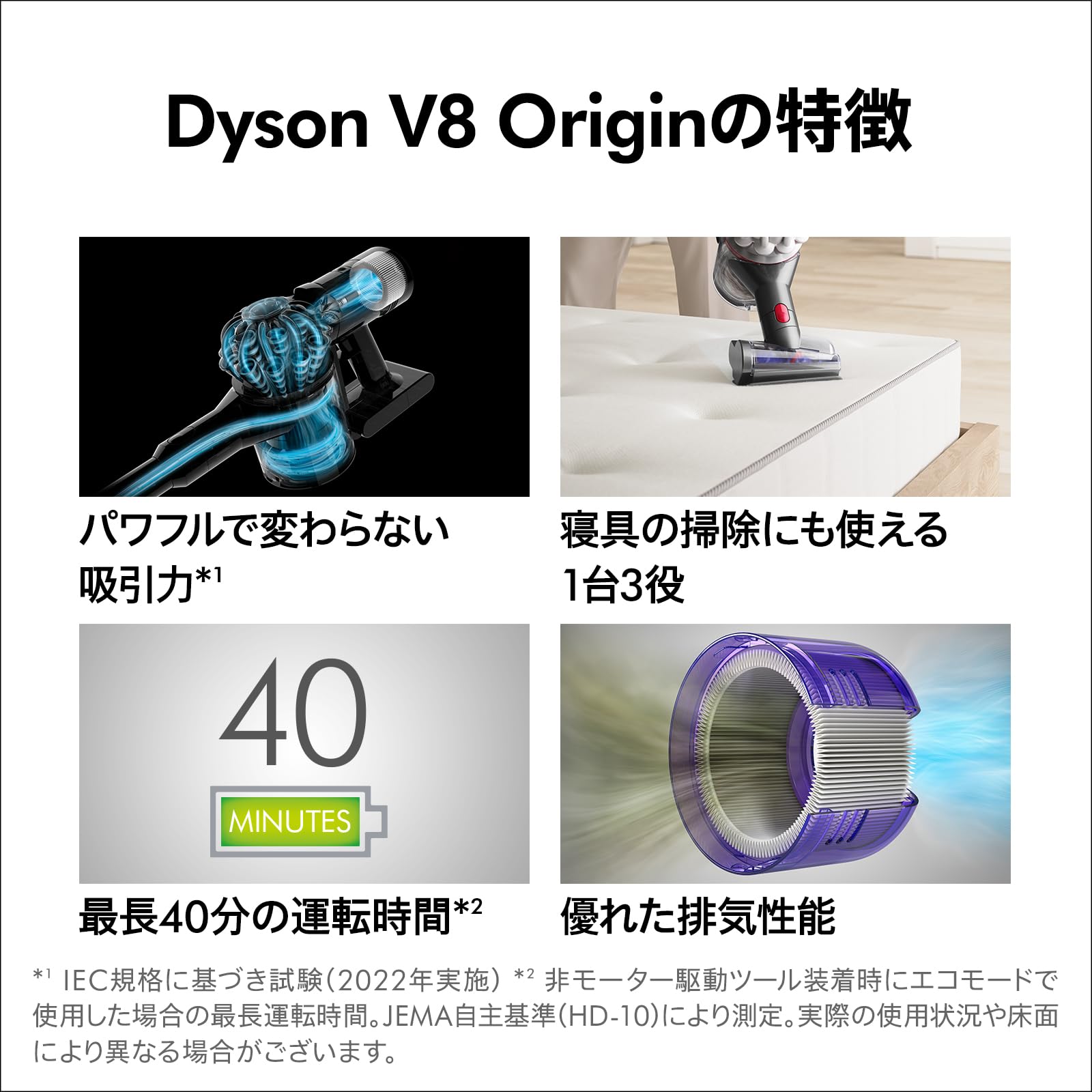 Dyson V8 Origin コードレススティッククリーナー サイクロン式