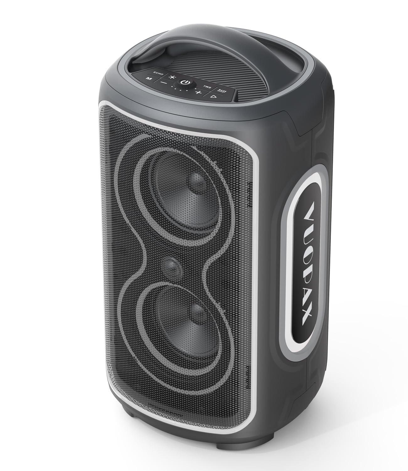 VUOPAX Cassa Bluetooth Potente Portatile, 200W Peak Party Speaker Bluetooth Grande, Rinforzo dei bassi, 24H, BT5.4, Luci LED, TWS/USB/TF/AUX/MIC, Altoparlante Bluetooth per Party, Campeggio