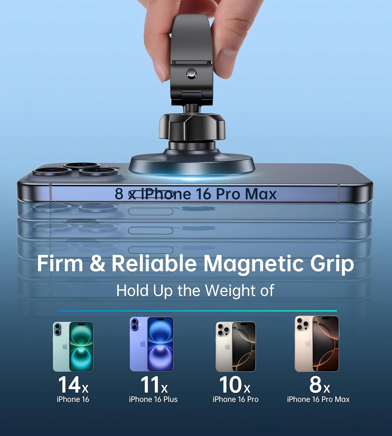 Magnetic Phone Holder Car Magnet Car Mount Compatible with Mobile Phone MagSafe and iPhone 13/12, 360° Rotation Car Vent Magnetic Car Phone Holder for iPhone 13/13Pro/13Pro Max/Mini, black image 2