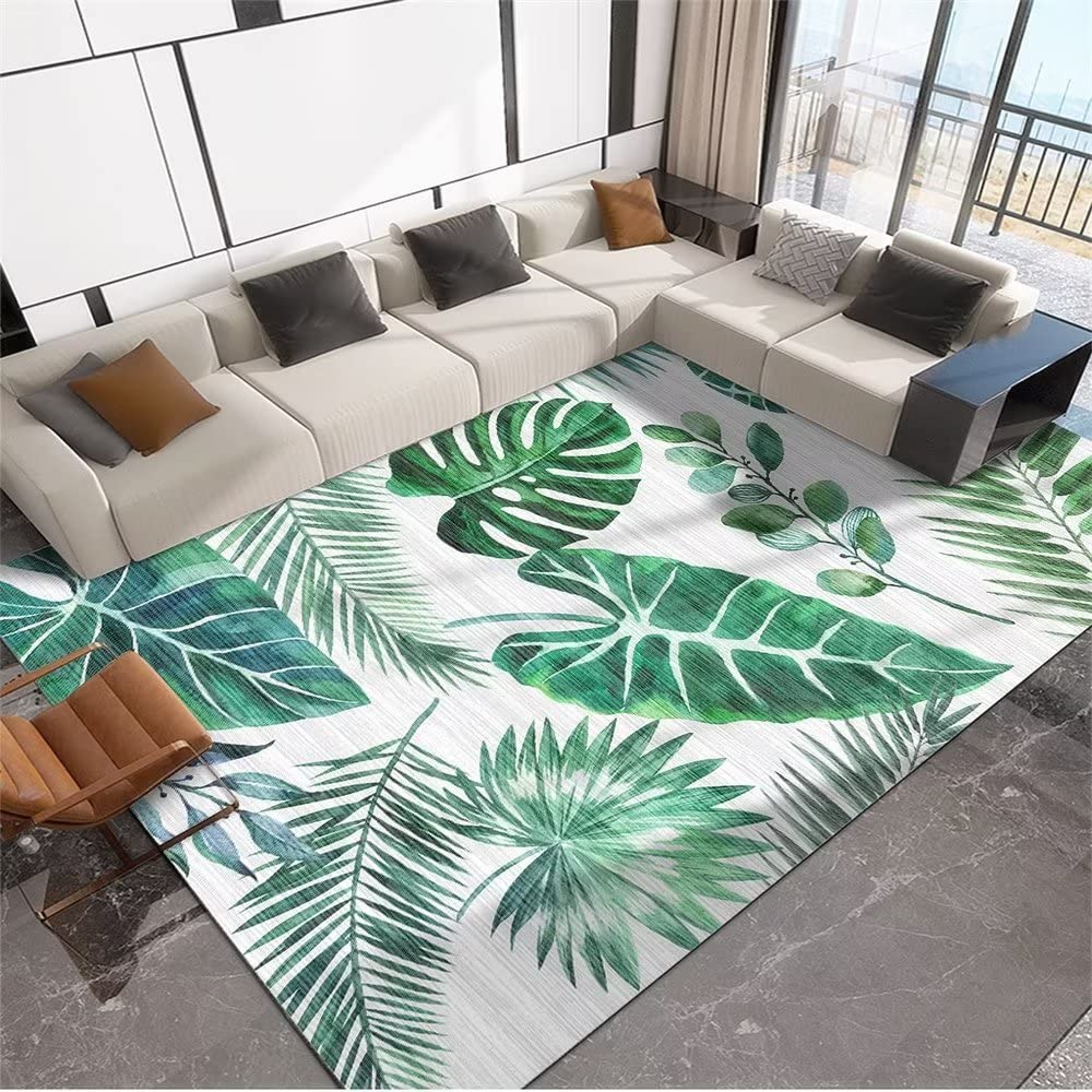 Tapis durable 160x200cm avec moquette chambre ado et déco salon feuilles