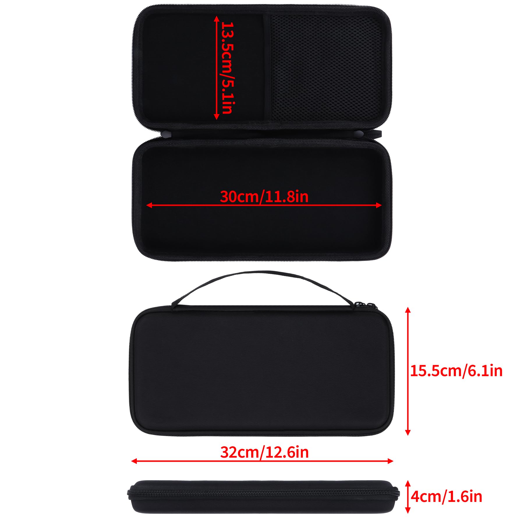 Dur Étui de Protection Compatible avec Logitech MX Keys Mini Minimaliste Clavier (Noir)