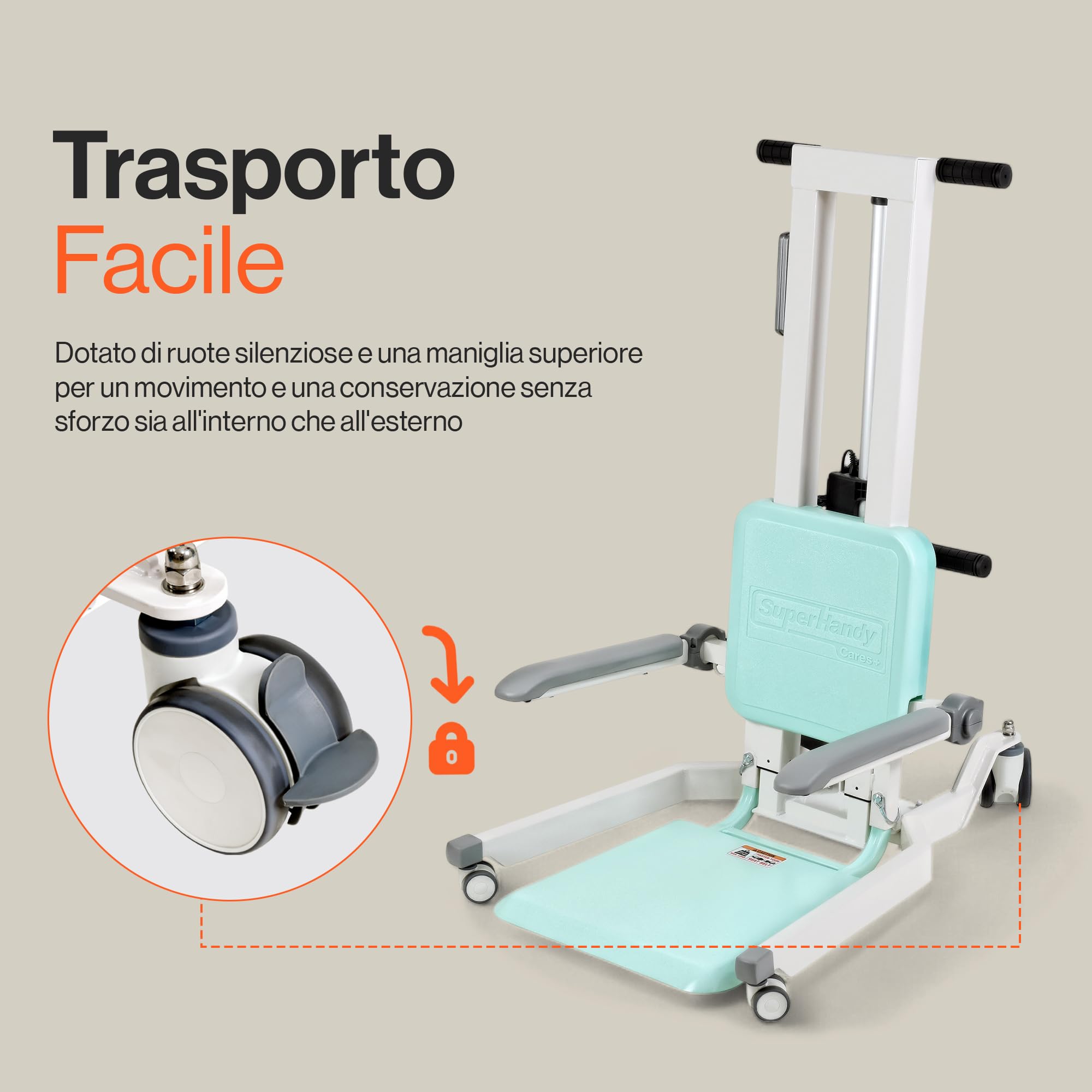 SuperHandy GoRise Sollevatore Elettrico da Terra a In piedi – Capacità di 227 kg, Assistenza al Sollevarsi, Portatile, Regolabile, Ergonomico, Facile da Riporre, Brevetto in Attesa (TX)