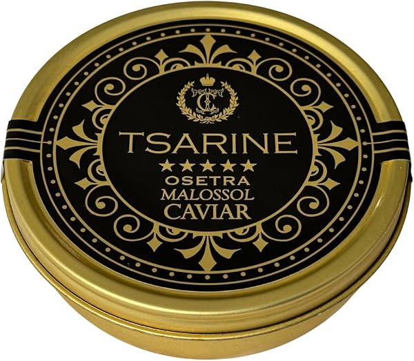 Schwarzer Störkaviar | Sibirischer Stör | Acipenser baerii | Fischkaviar | Malossol-Kaviar | Schwarzer Kaviar | Marke - TSARINE Caviar | Kostenlose Express-Kühllieferung (50g) - 2