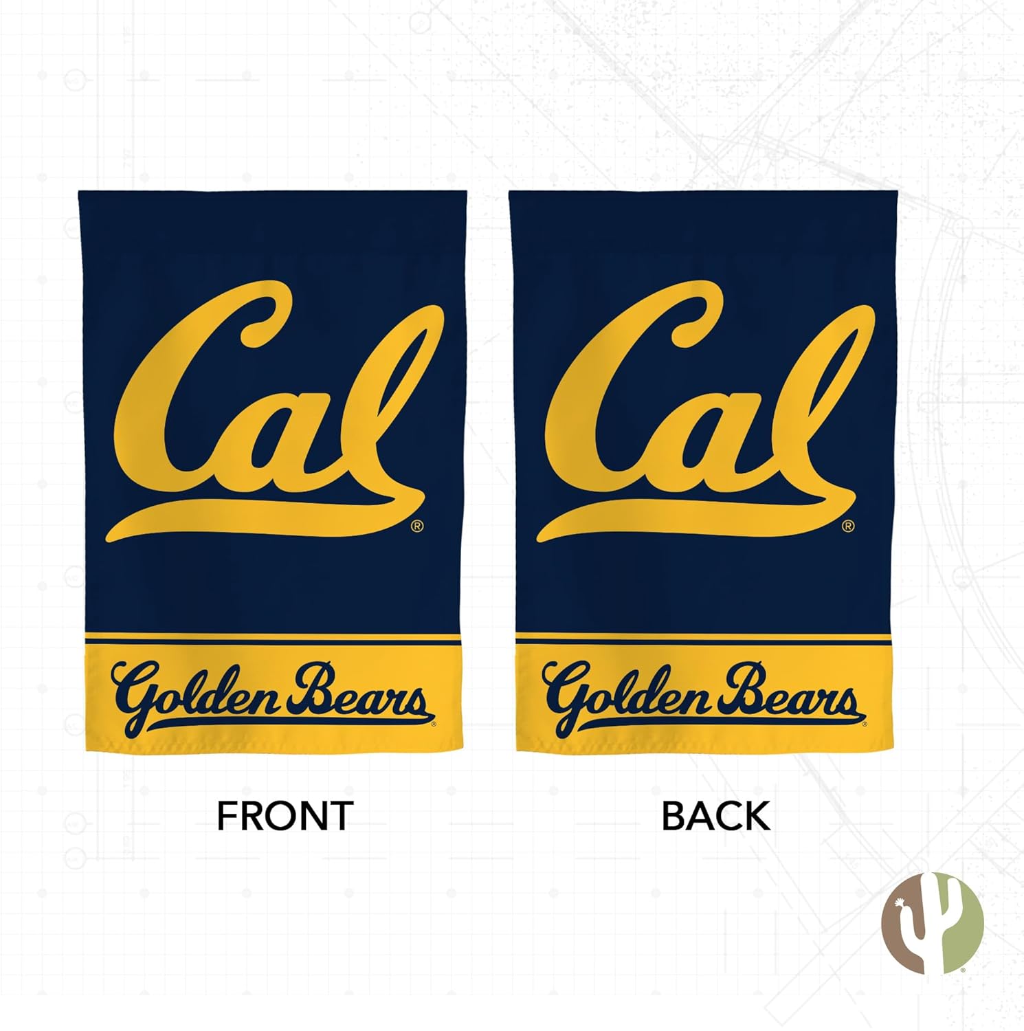 Desert Cactus University of California Berkeley UCB Garden Flag – 19 x 12 Inch Golden Bears Banner, for Outdoor Display and Events (Design A) - Image 2