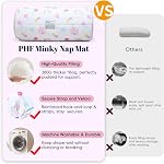 PHF Castle Toddler Nap Mat Set, with Removable Pillow for Toddler Girls, Soft and Lightweight for Daycare, Preschool, Travel, Kindergarten Sleeping Bag, Fits Ages 3-6 Years, Castle