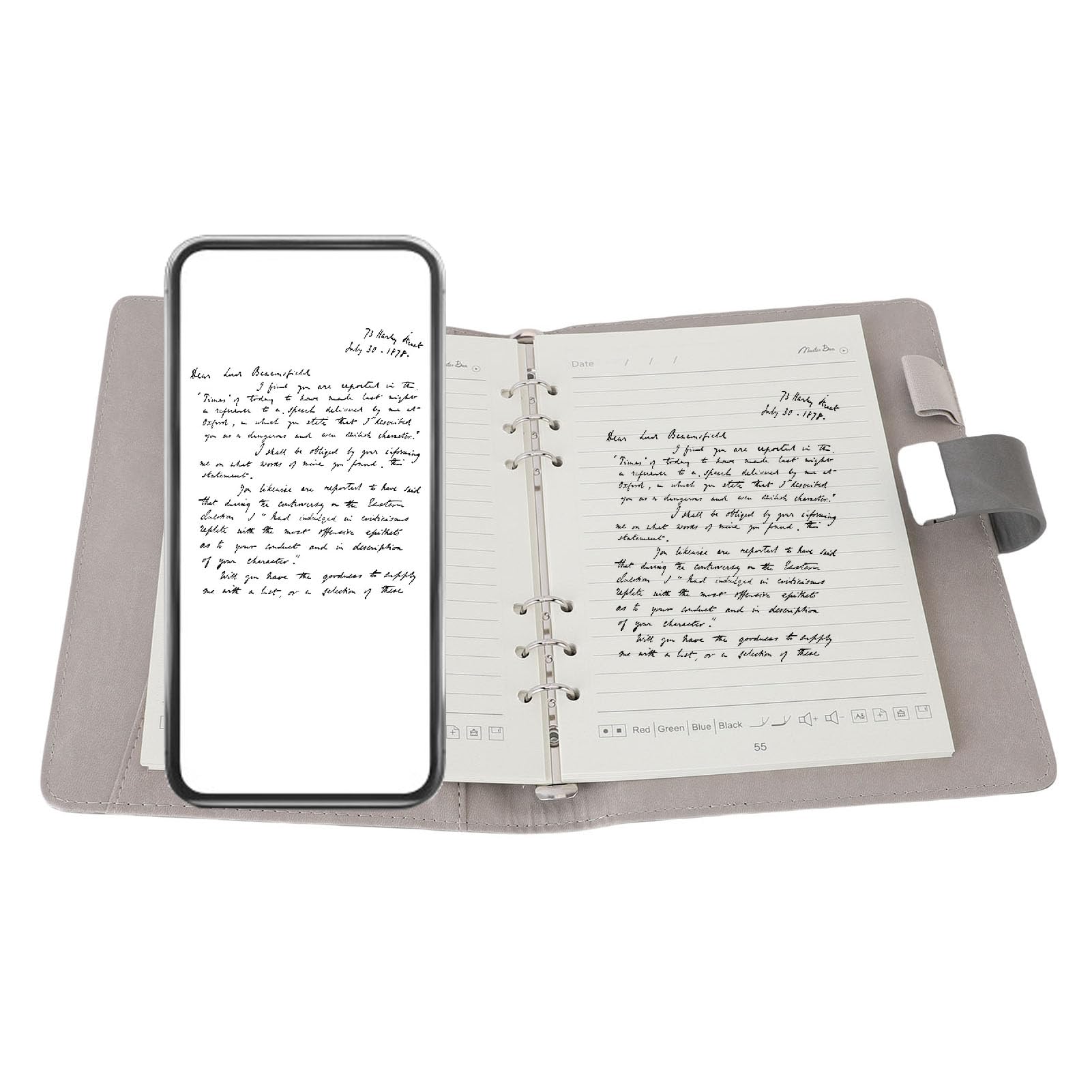 Tnfeeon Echtzeit-Synchronisierung von -Speicher für Lehrer, Digitale Notizen mit Wiederverwendbarem Stift, Schreibset, Intelligentes Notizbuch für Schüler, Notizbücher für die Arbeit