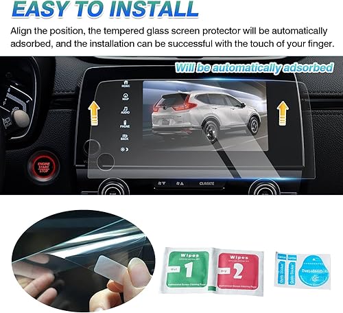 Miniatura 7 de Autorder Ajuste personalizado para protector de pantalla 2017-2020 2021 2022 Honda CR-V EX EX-L Touring vidrio templado 9H navegación pantalla