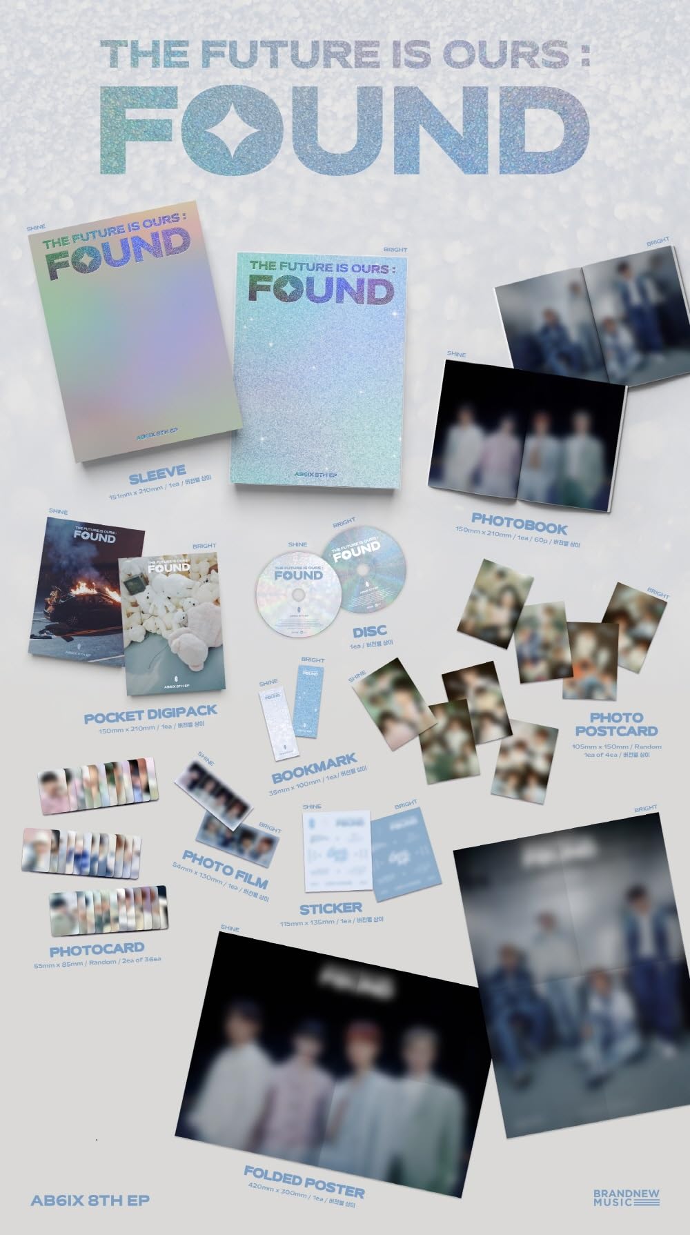 Dreamus AB6IX - 8th EP Album THE FUTURE IS OURS : FOUND (SHINE ver.), VDCD7057