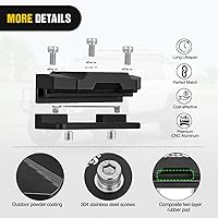 Vista 6 de Nilight Soporte de montaje de barra de luz LED, 2 piezas, capó de pilar ajustable universal, soporte de abrazadera de montaje para lámpara de Negro
