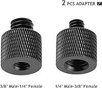 Vista 3 de Adaptador de trípode de cámara de 1/4 a 3/8 y de 3/8 a 1/4 - Tornillo macho a hembra para cámara, montaje, monitor