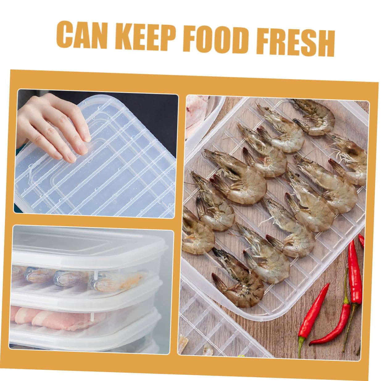 4 Stück Teiliges Luftdichte Frischhaltedosen mit Weichem Deckel Bpa frei Flache Gefrier Kühlschrank aufbewahrungsboxen für Fisch Fleisch Vielseitig Stapelbar und Auslaufsicher