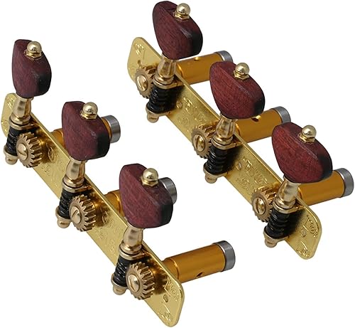 Yibuy 2 piezas de cabezales de máquina de guitarra acústica clásica acústica, llaves de afinación, accesorios de repuesto de clavijas