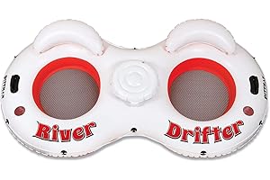 Pittman Outdoors Inflatable 2 Person River Drifter with Cooler