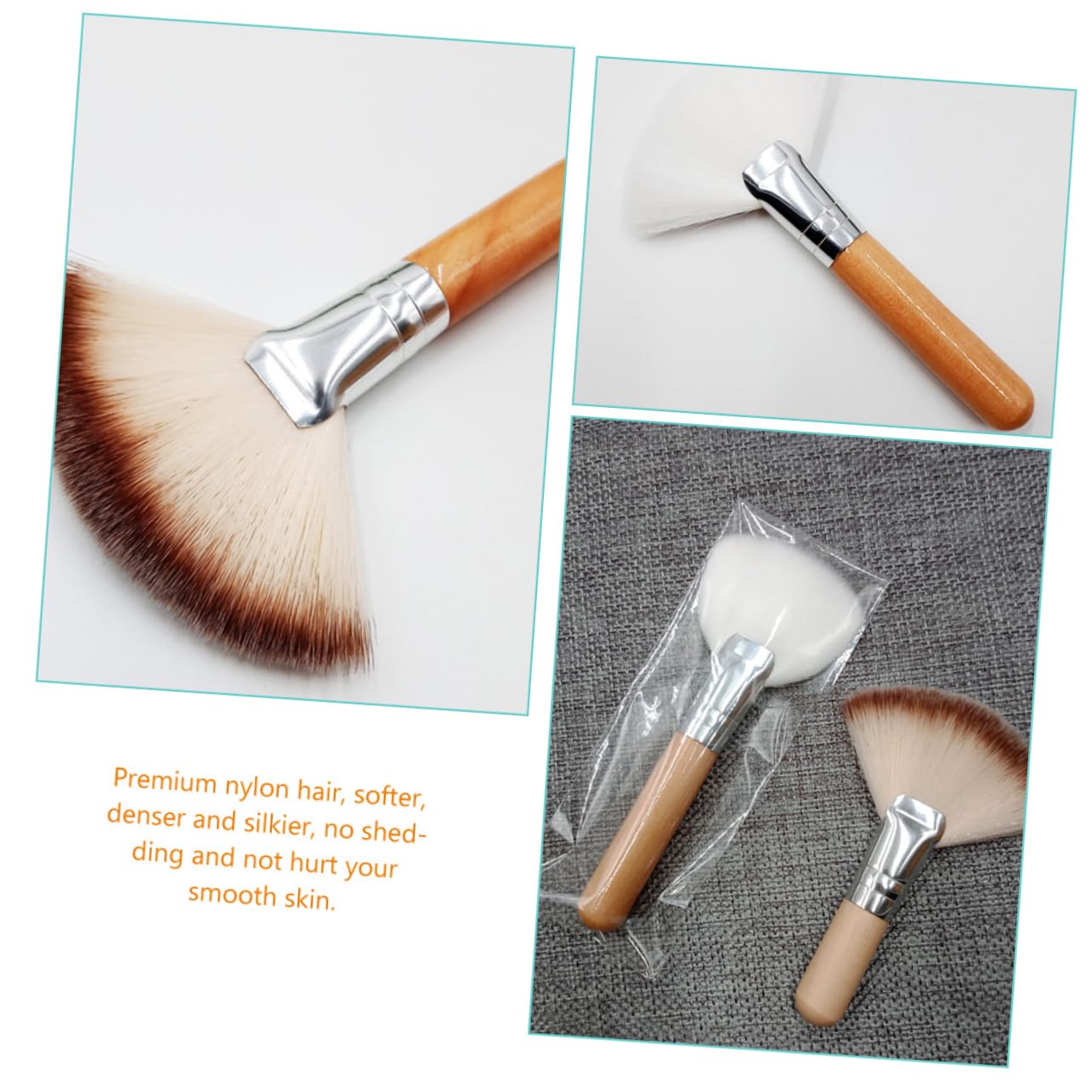 Didiseaon 12 Piezas brocha para polvos sueltos brocha para maquillaje resaltadores pinceles maquillaje para tratamientos faciales cepillar iluminadores maquillaje constituir