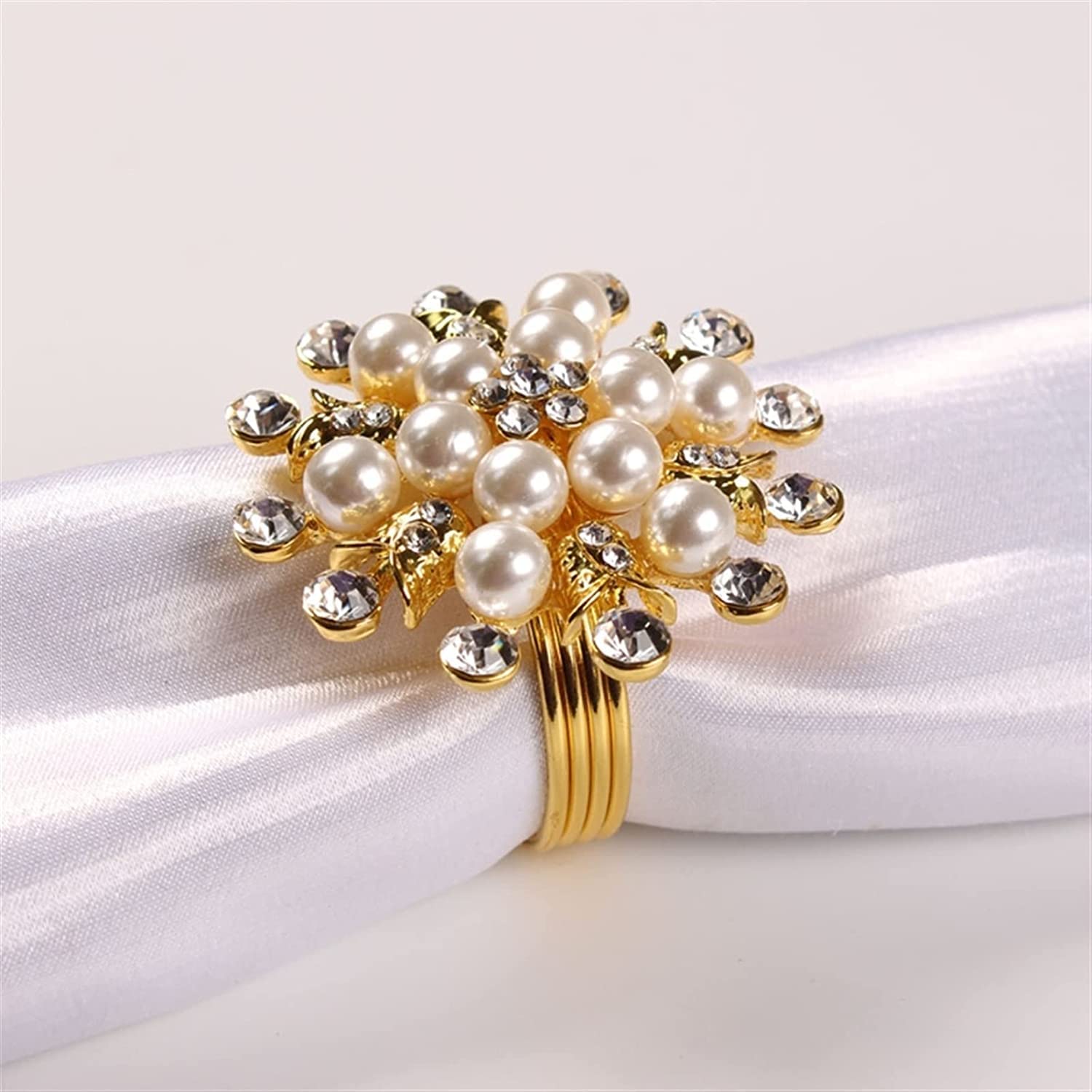 Porte-rondelles de Serviette Boucle/décorations de Table, Lot de 6 Supports en Strass for fête de Mariage, Maison, Cuisine, Table à Manger, Accessoires de Linge de Table