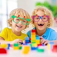 Vista 3 de Hooqict 9 piezas de ladrillos de construcción DIY gafas bloques de construcción juegos para niños Bloque de construcción creativo recuerdos