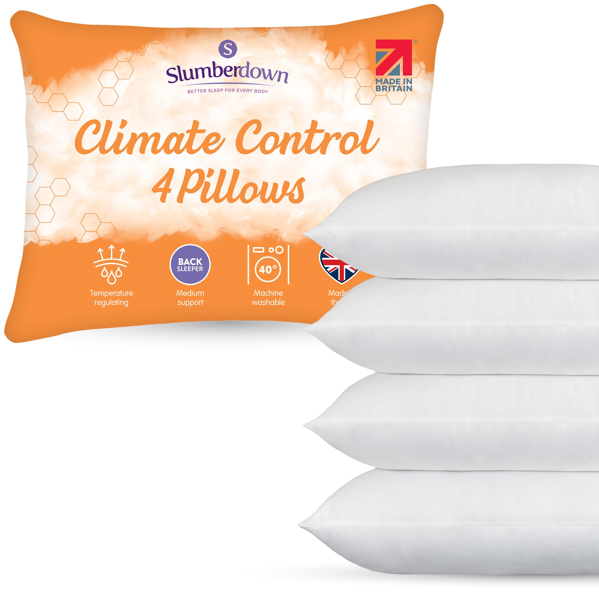 Rackhams Climate Control Medium Support Pillow - Medium - 4
