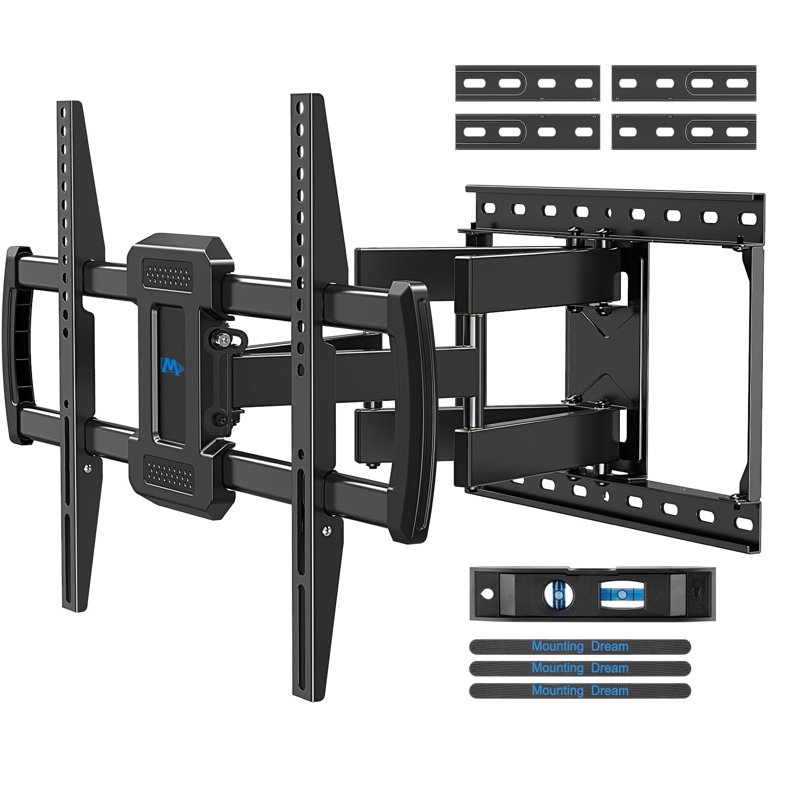 Mounting Dream TV Wall Mounts Bracket for Most 42-84 Inch TVs, UL Listed Premium TV Mount Full Motion with Articulating Arms, Max VESA 600x400mm and 100LBS, Fits 16", 18", 24" Studs, MD2296-24K