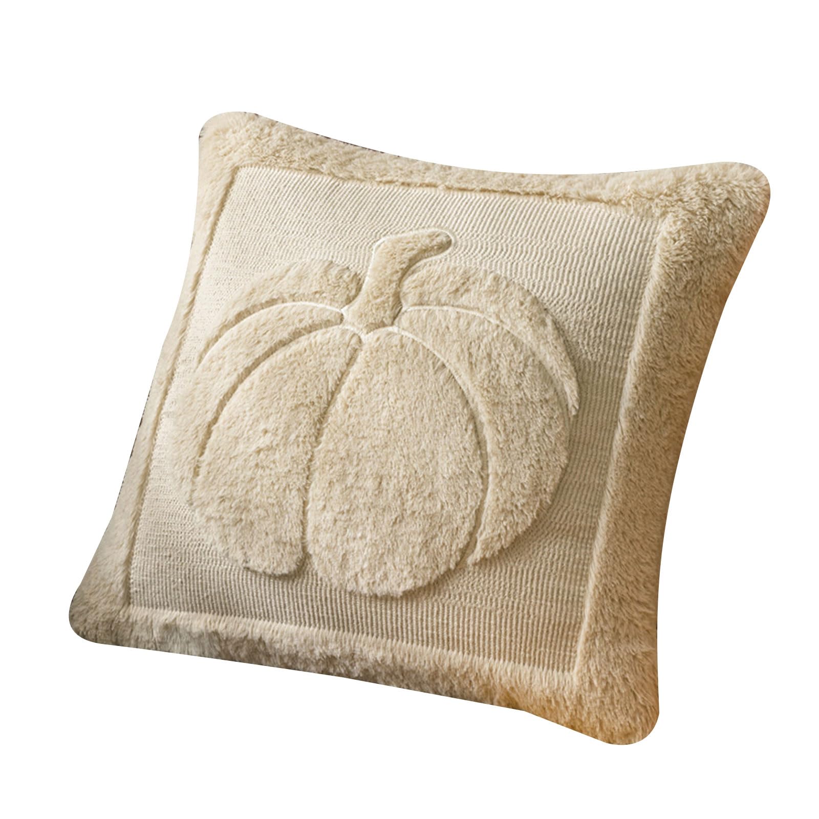 Buxuaaaa A Buxuaaa Festival Pumpkin Print Cushion Protectors Imitation Hair Pillow Cover Fall Decoration Living Room Bedroom Halloweens Pillow Cover