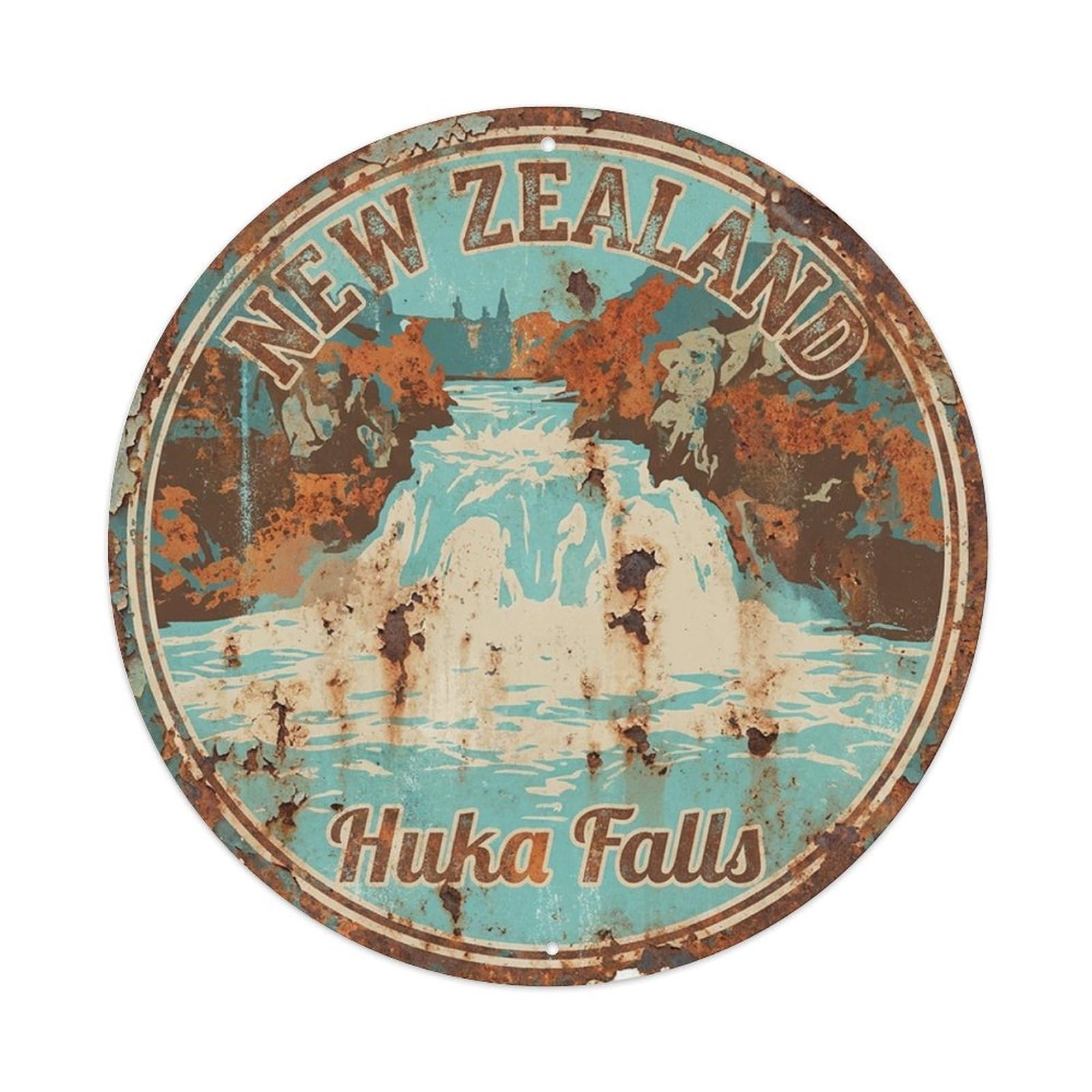 New Zealand Lake Travel Wild Alpine Landscape Metal Tin Sign