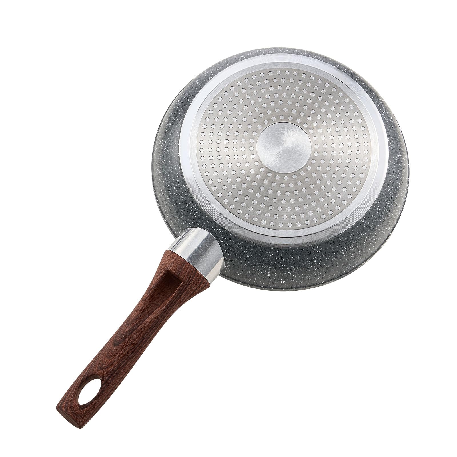 VEVOR Bratpfannen Set 3-tlg., Hochleistungs-Bratpfannen aus Aluminium (Antihaftbeschichtet), Kochpfanne Küchenkochgeschirr geeignet für Gas Elektro Induktion (Grau, 250/280 / 325 mm)