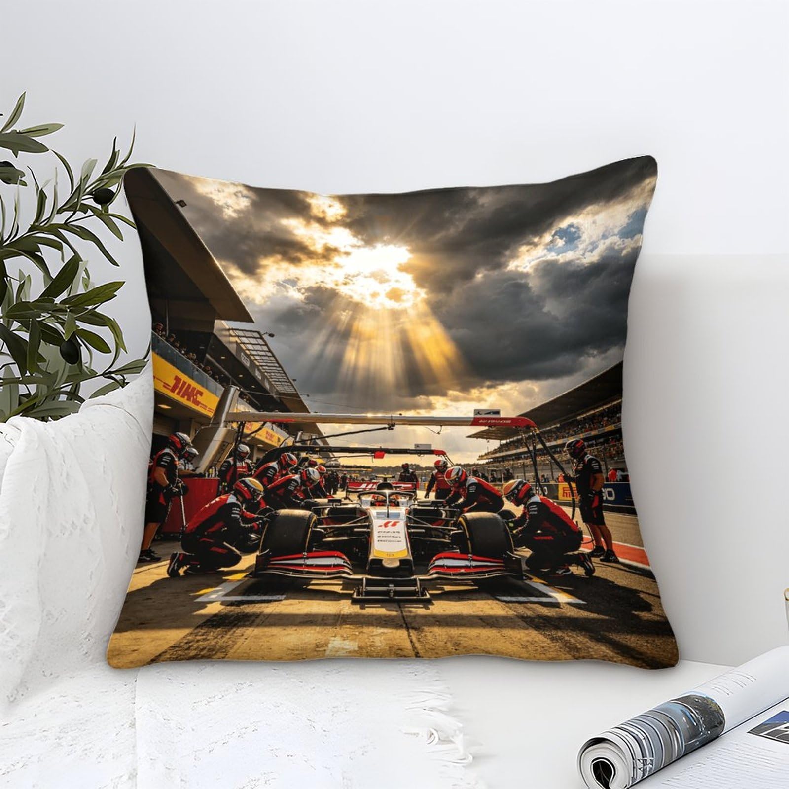 Xiaopangxy Formulaa Racing-11 Formulaa Racing Cushion Cover 40X40cm, Pit Stop Throw Pillow Case Decor For Home Livingroom Couch Bedroom Sofa Decorate