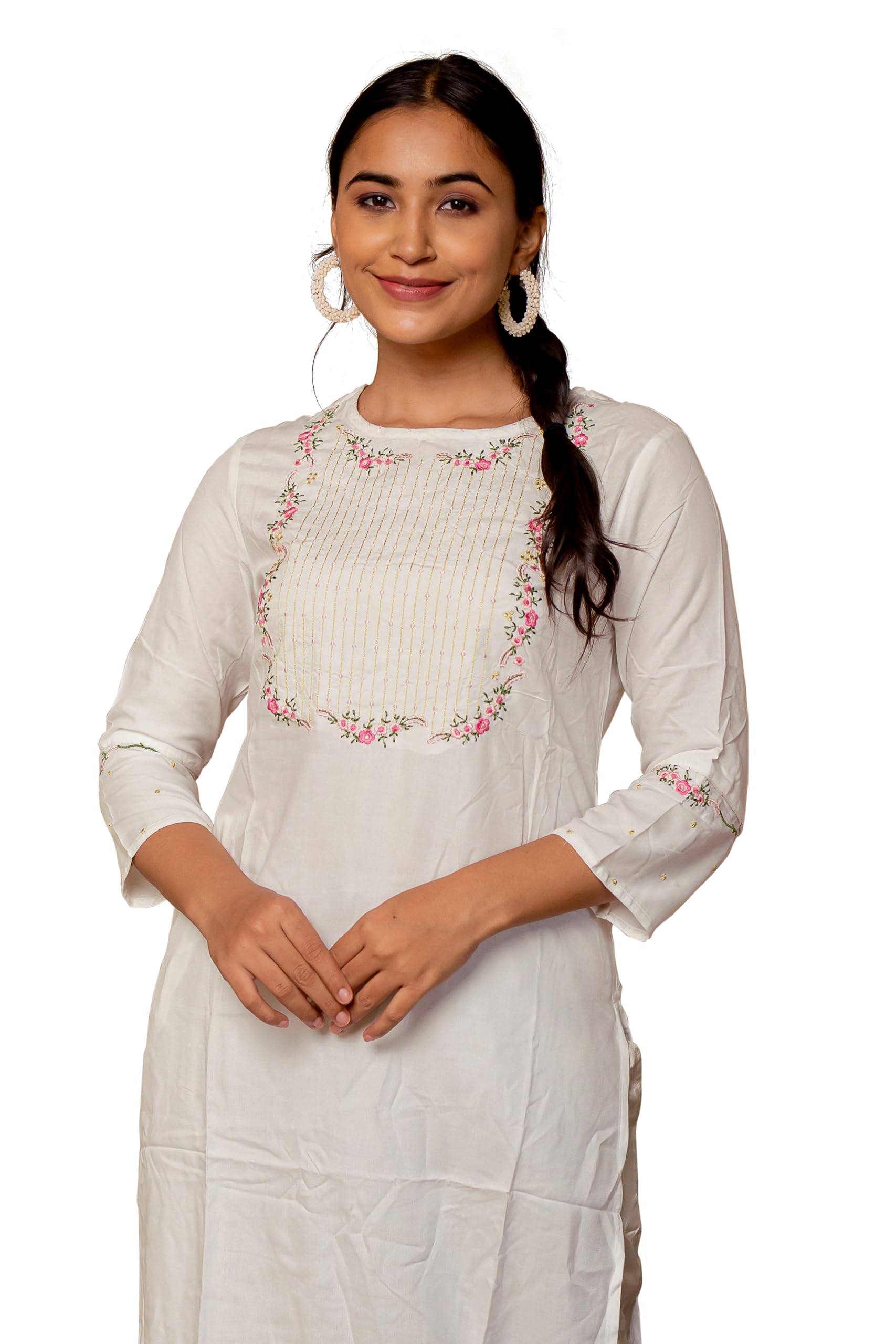 mirchi fashion Women's Straight Fit Rayon Floral Printed Kurti Only-picture-43