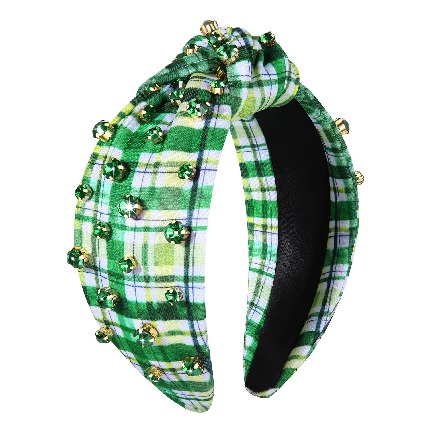 ch!iiiチーHairhide Mini bag新品グリーン Amazon.com : CEALXHENY St. Patrick's Day Headband, Green Plaid