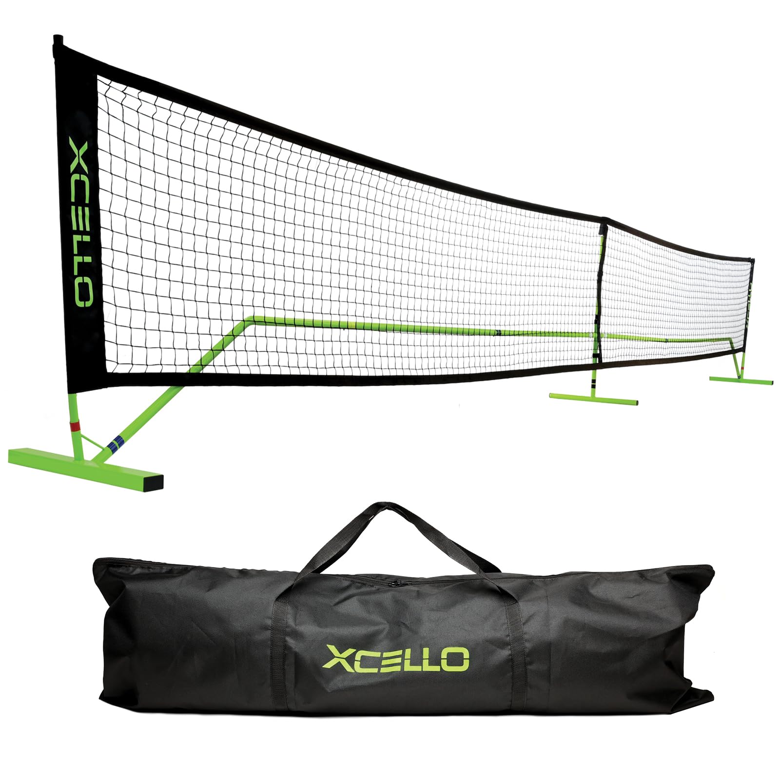 Xcello SportsRegulation Size Portable Pickleball Net System with Carry Bag