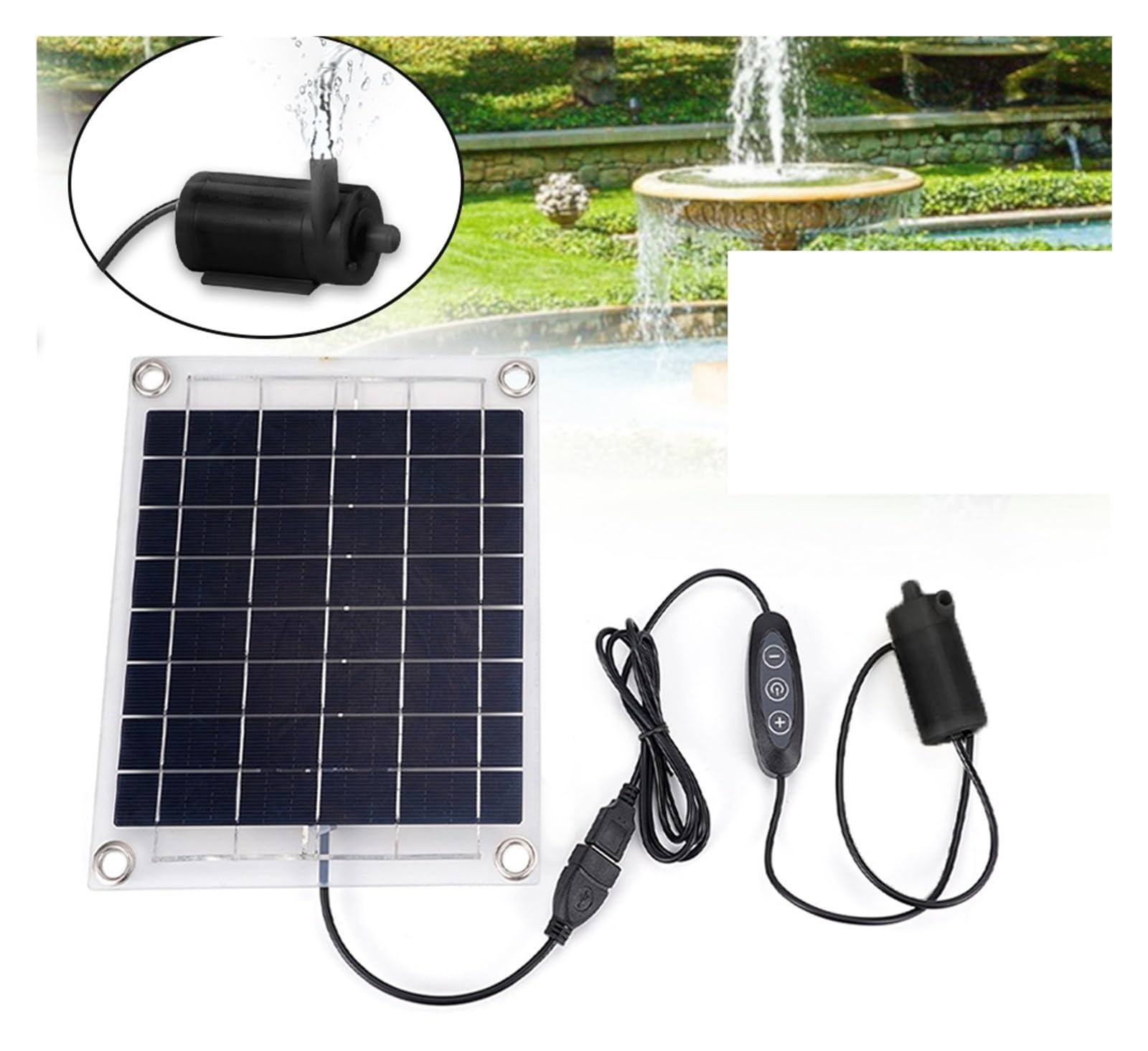 10W Mini Solar Fountain Pump Solar Panel Powered Water Pump Aquarium Fountain Pond Garden Water Sprinkler Sprayer Submersible Pump Garden Small Pond