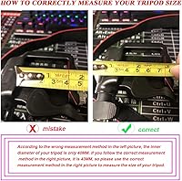 Vista 3 de Paquete de 2 adaptadores de montaje de cámara de trípode de liberación rápida de 1.614 in y 1.693 in, 2 tamaños de placa QR, trípode de cámara