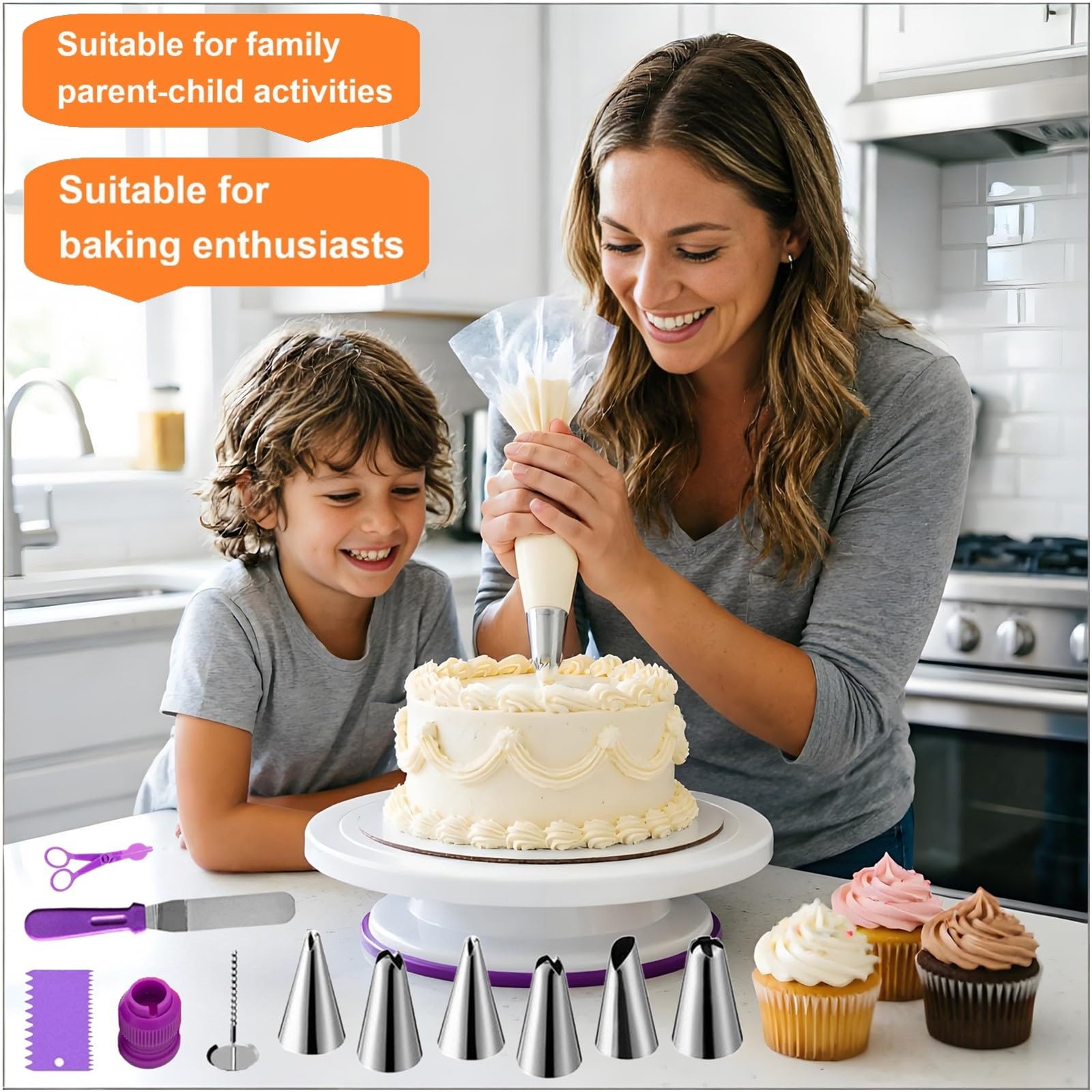 ANSLYQA Cake Decorating Kit - 340 Pcs Tools -7
