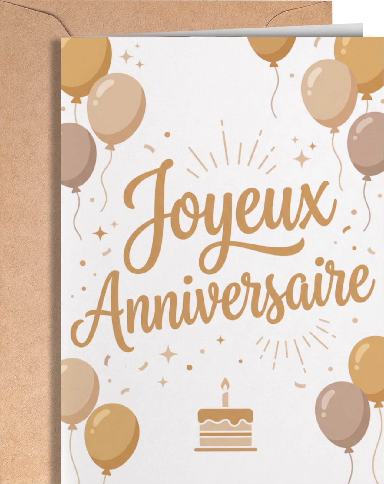 Carte d'Anniversaire pour Homme ou Femme 20-80 Ans Cadeau Décoration