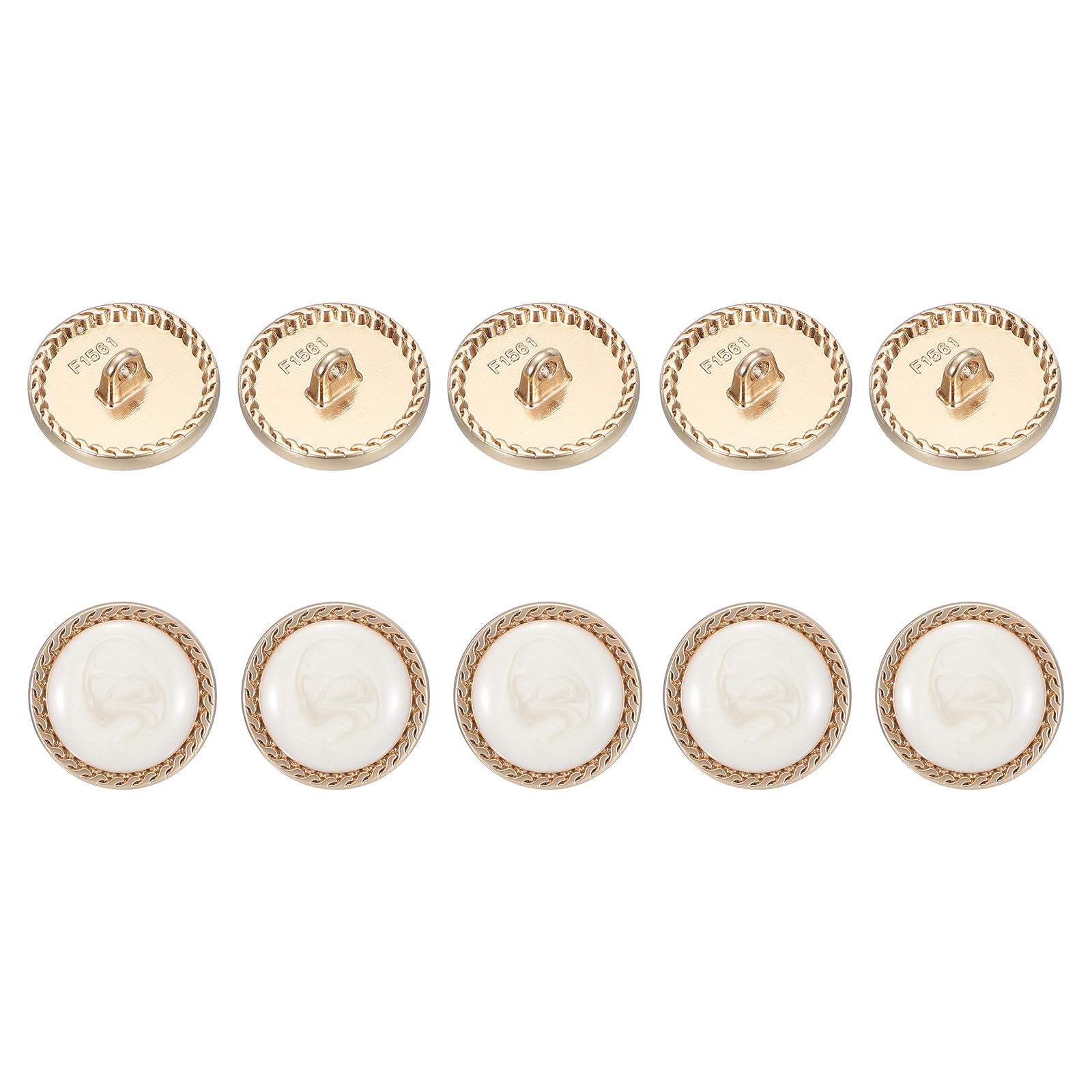 Boutons pour vêtements PATIKIL en nacre blanche 20mm finitions couture
