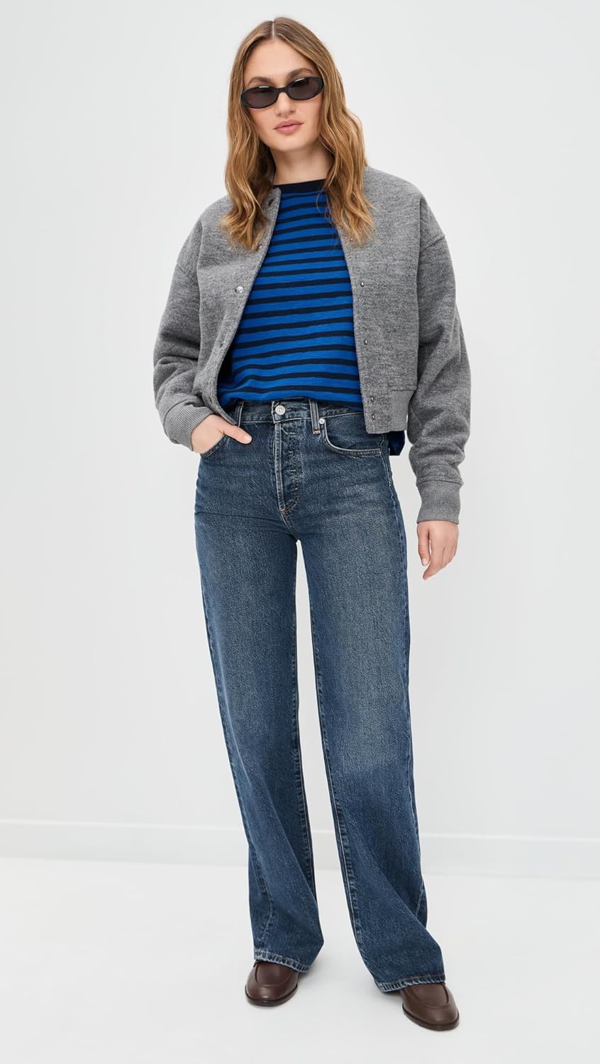 Madewell Women's Easy Crewneck Long Sleeve Tee in Stripe - Image 5